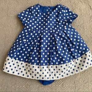 blue polka dot infant dress [babygap]